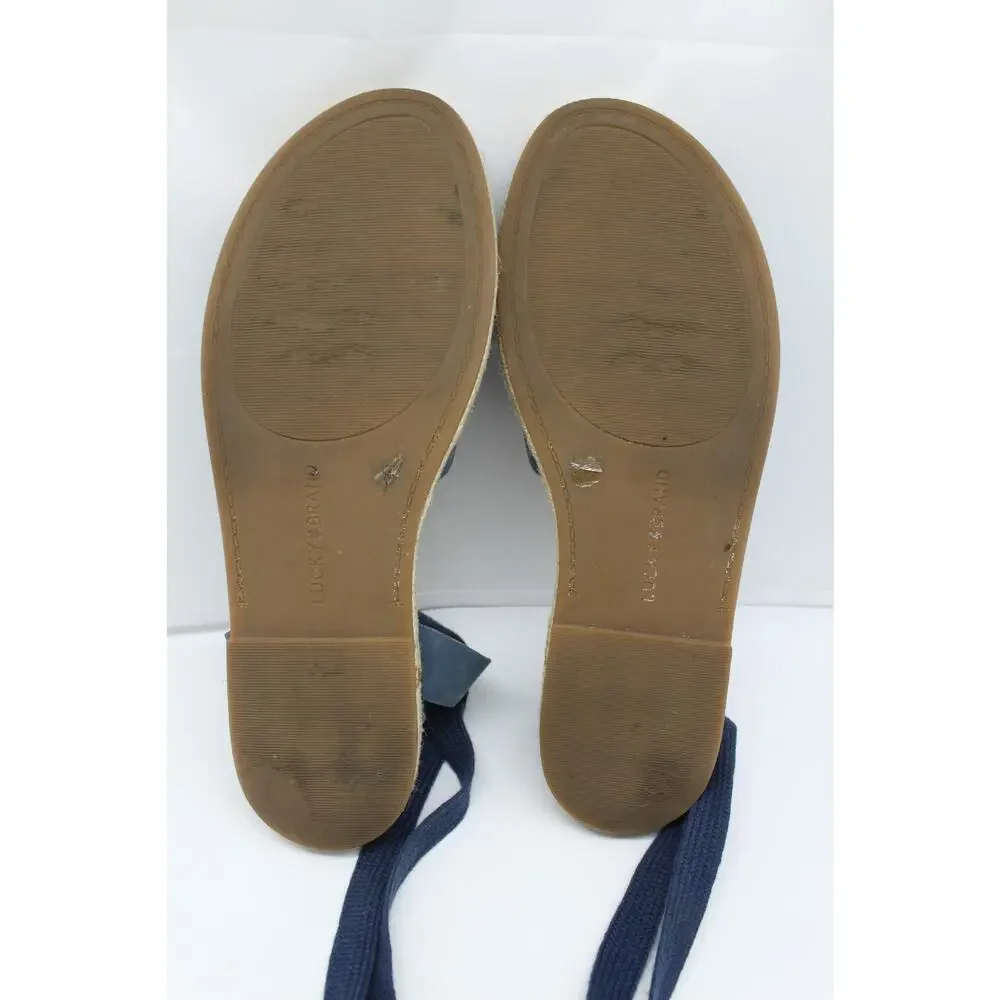 Lucky Brand‎ LK-Daytah Dark Chambray Blue Espadrille Sandals Shoes Size 9M